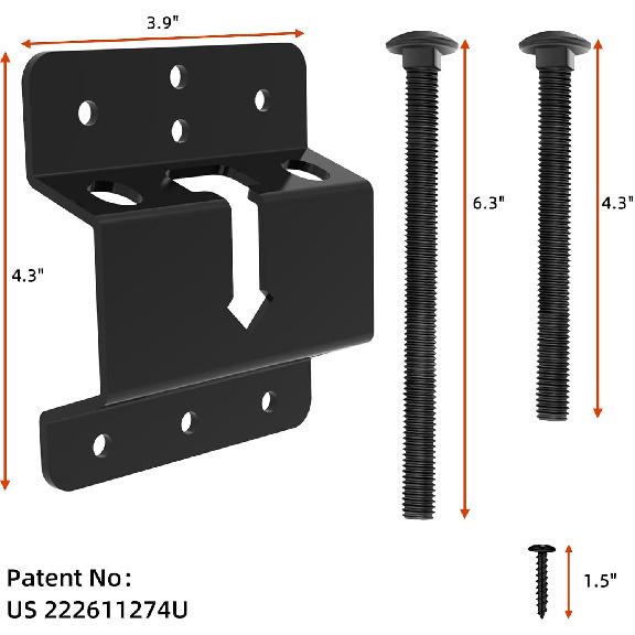 Spare Tire Mounting Bracket Rack For Enclosed Trailers,Spare Tire Holder Mount, Upgraded Spare Wheel Carrier,Cargo Race Box Trailers, Trucks, Vans,