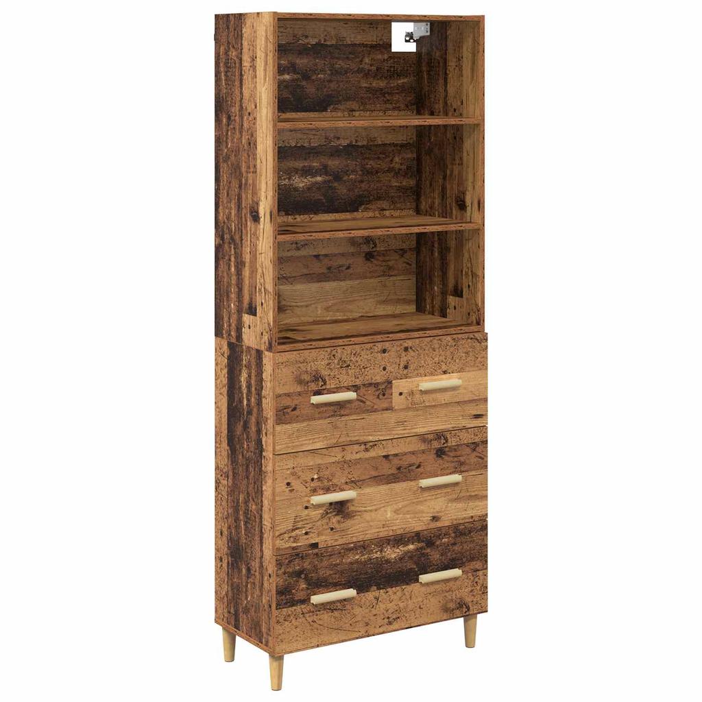 Highboard Reclaimed Wood 69.5 x 32.5 x 180 cm Particleboard