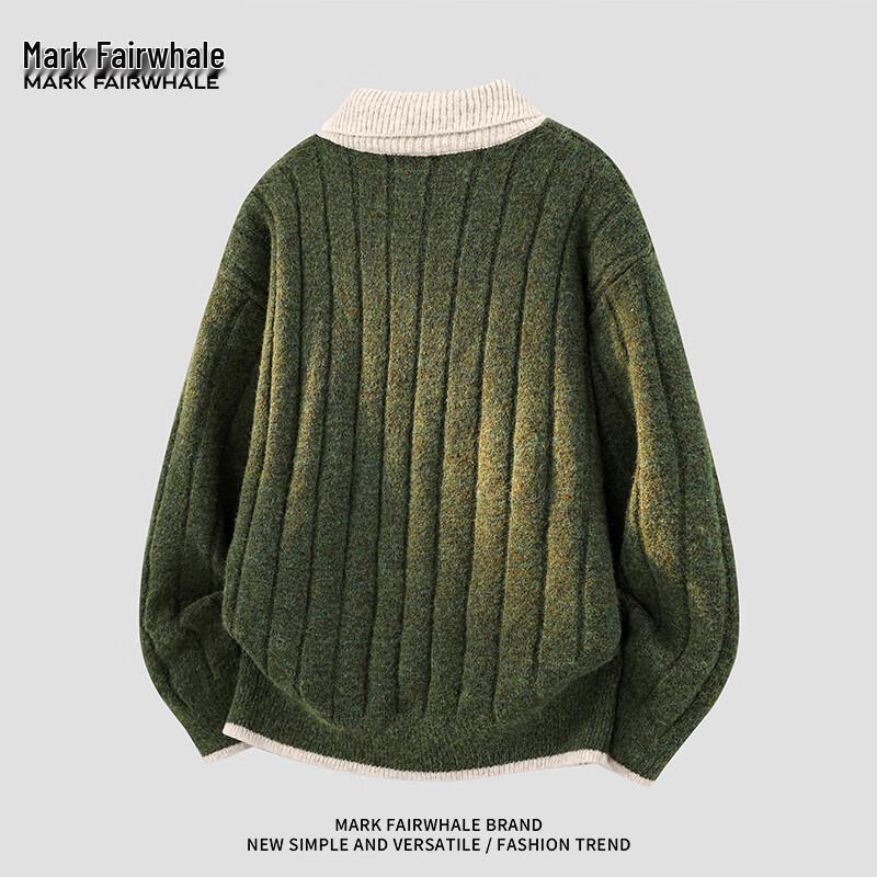 Mark Fairwhale Vintage Style Polo Knit Sweater