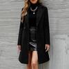 Women's Fashion Jacket Casual Solid-color Long-sleeved Cardigan Long Coat
