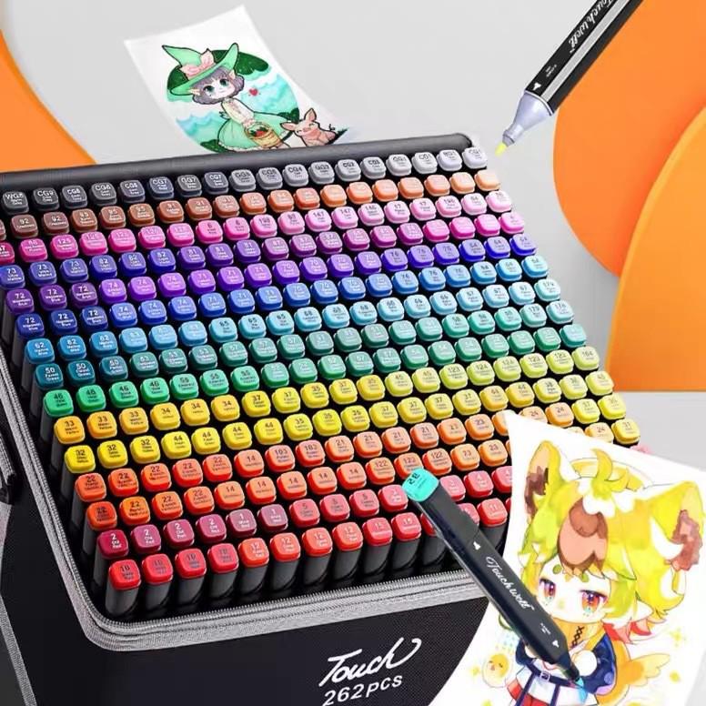 48-Color Touch Double-Ended Alcohol-Based Marker Set for Kids