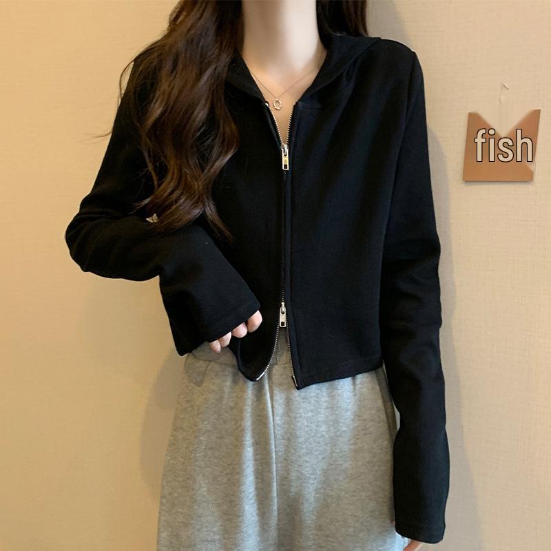 Корейский повседневный вязаный свитер большого размера на молнии - Осень/Зима, мягкий, свободный крой 2XL