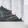 Bożena - Ready-made Jacquard Curtain with Bottom Trim - 500X160 - White