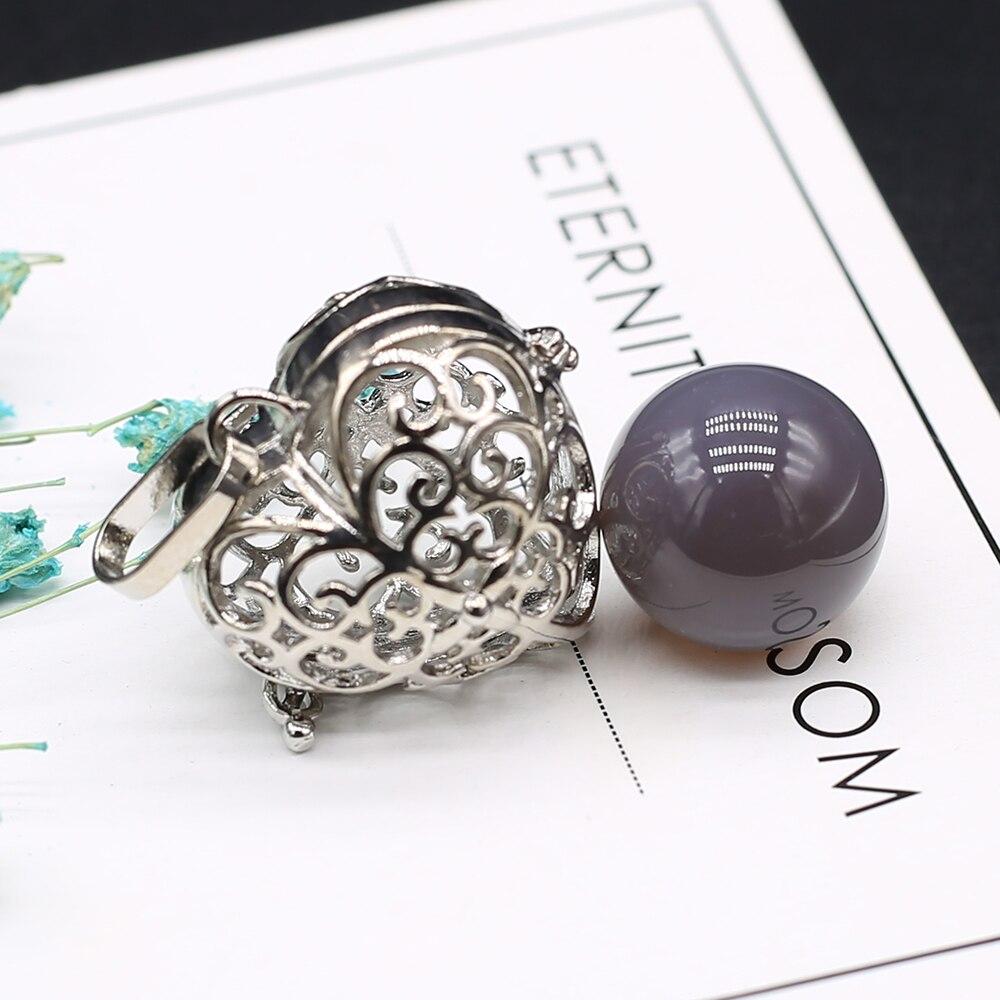 Hi New Necklace Pendant Natural Stone Heart-Shaped Cage Pendant For Jewelry Making DIY Necklace Bracelet Gift Jewelry Accessory