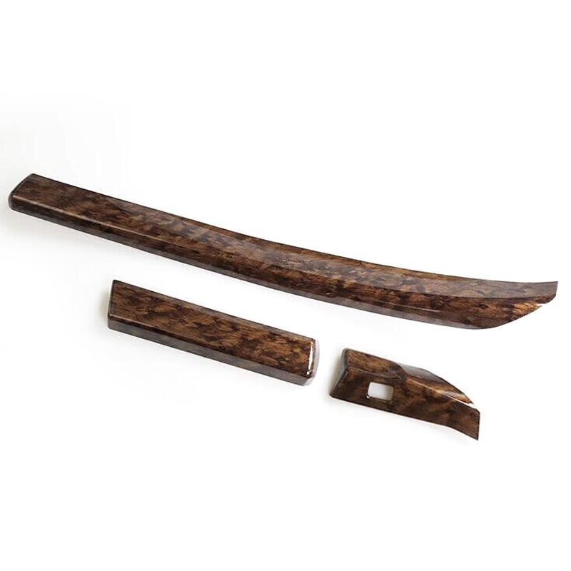Car Dark Brown Wood Grain Central Console Trument Strip Trim Kit Fit For Honda Accord 2008-2013