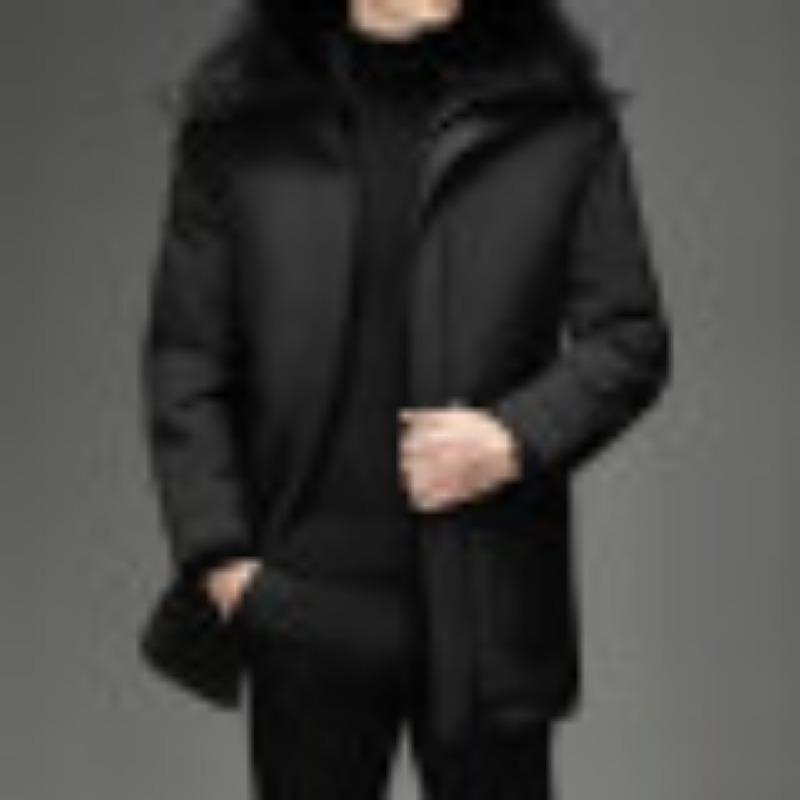 New men's down jacket men's medium and long detachable models are suitable for the elderly in autumn and winter