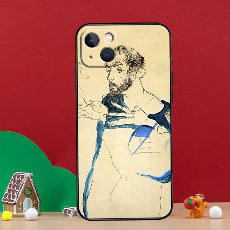 Egon Schiele Phone Case For iPhone 15 13 11 12 14 Pro Max XS Plus X XR 12 13 Mini Soft Cover