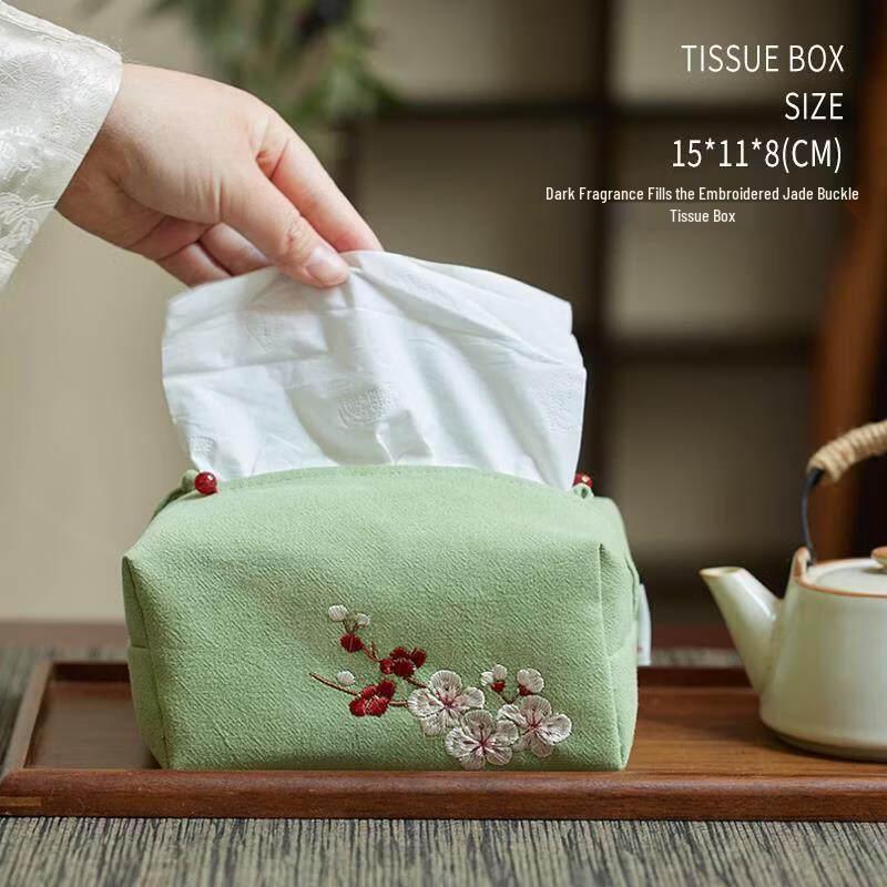 

Embroidered Brocade Tea Table Tissue Box