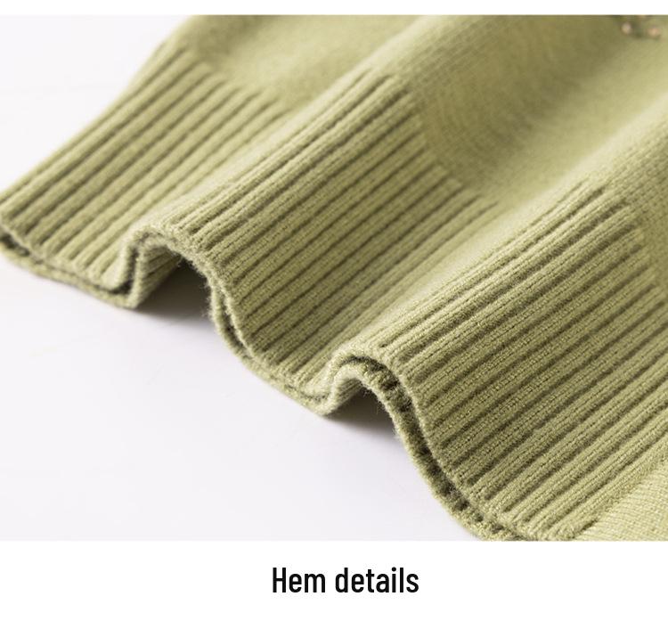 Autumn Stripe Knit Lapel Top for Middle-Aged and Elderly Women - New 2026 Style