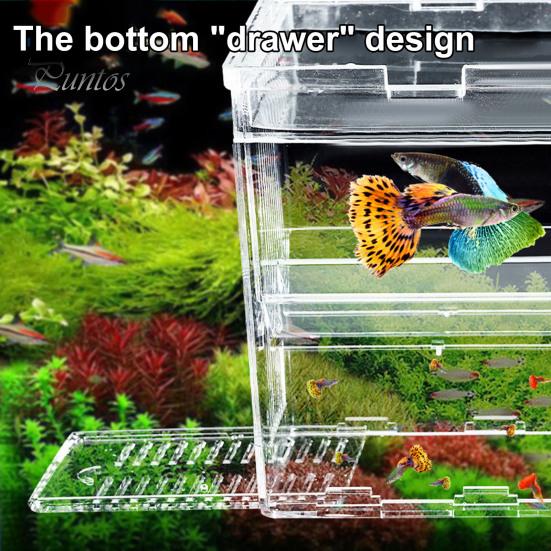 Aquarium Breeder Box Isolation Fish Breeding Hatching Divider Transparent Multi-Grid Design Fish Breeding Isolation Box for Shrimp Clownfish