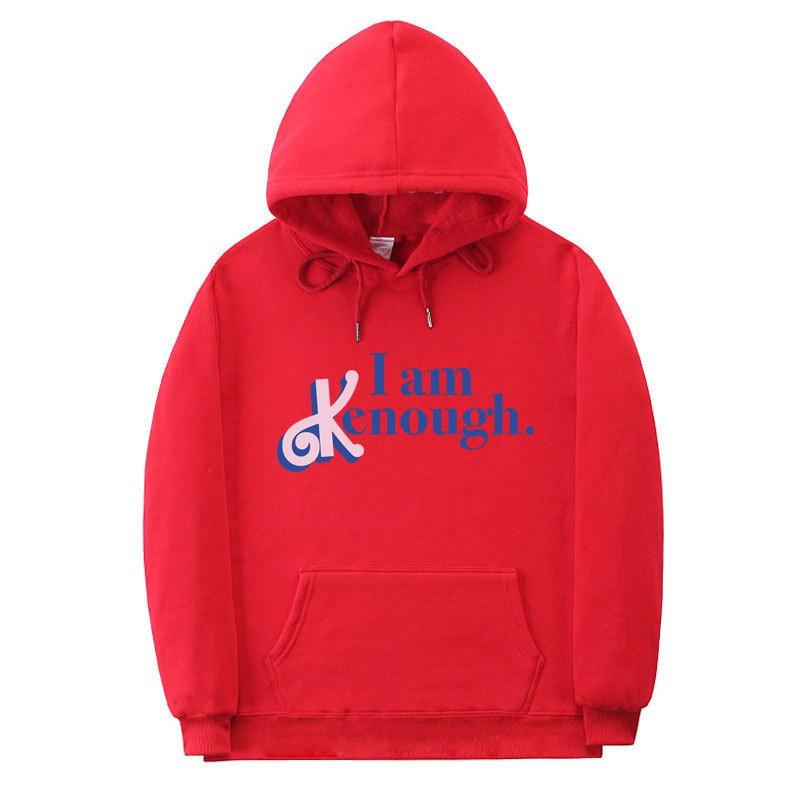 Barbie Movie Inspired I Am Kenough Printed Hoodie Men Loose Fit Casual Sport Sweatshirt Fall