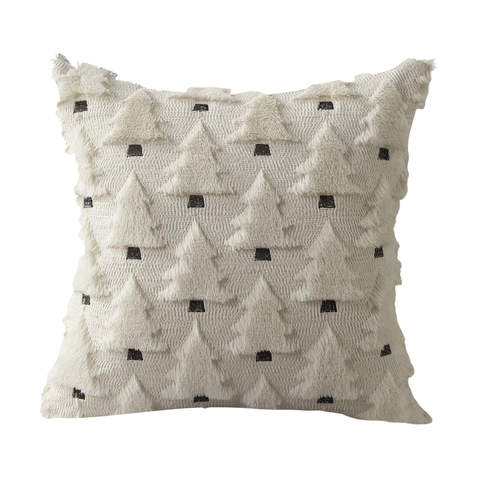 

Merry Christmas, Throw Pillow Cover, Winter Holiday, Cushion Cover Sofa Decoration, Christmas Tree One Size белый