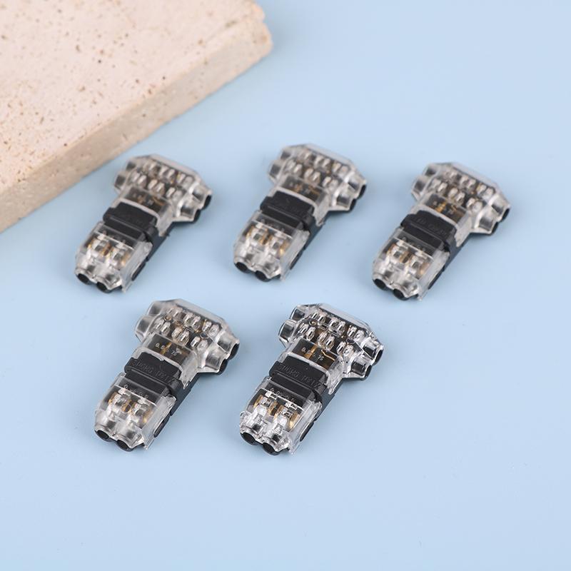 New 1/5Pcs 2 Pin Way Plug Wire Cable Snap Connectors Waterproof Electric Wire Double-Wire Plug-In Connector With Locking Buckle