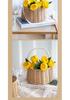 Mother's Day Pearl Handheld Woven Flower & Dessert Display Basket