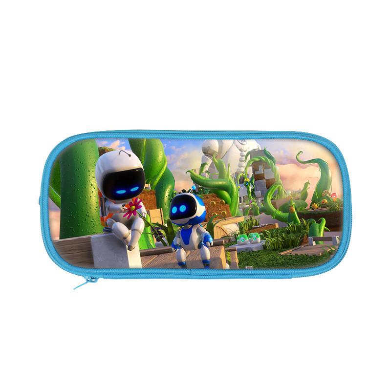 Astro Bot Space Robot Double Layer Pen Case For Kids School Supplies And Stationery Storage