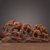Resin Elephant Family Statues Elephant Herds With Babies Frgurines Sculpture Desktop Decoration Ornament Home Decors