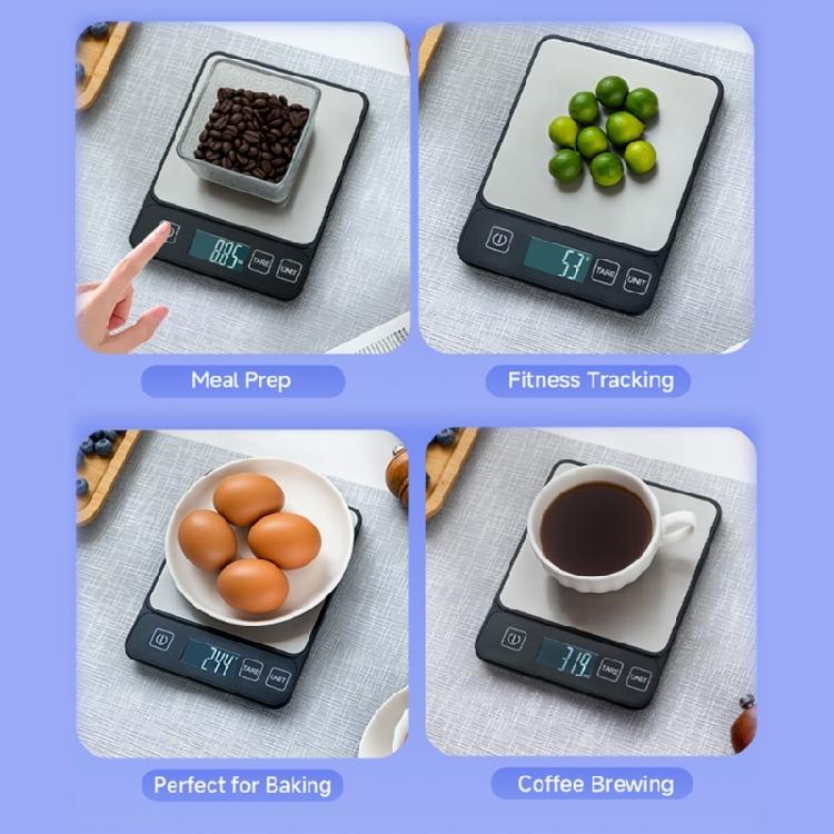 Professional Food Scale 10kg Capacity Weighing Scale Baking Scale for Home Baking and Cooking with Easy to Read Display
