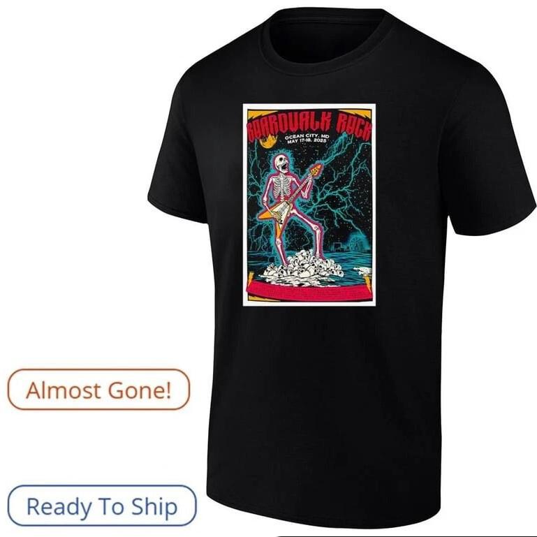 Boardwalk Rock May 1718 2025 Ocean City MD Poster Unisex TShirt Full Size S3X Unisex T-Shirt