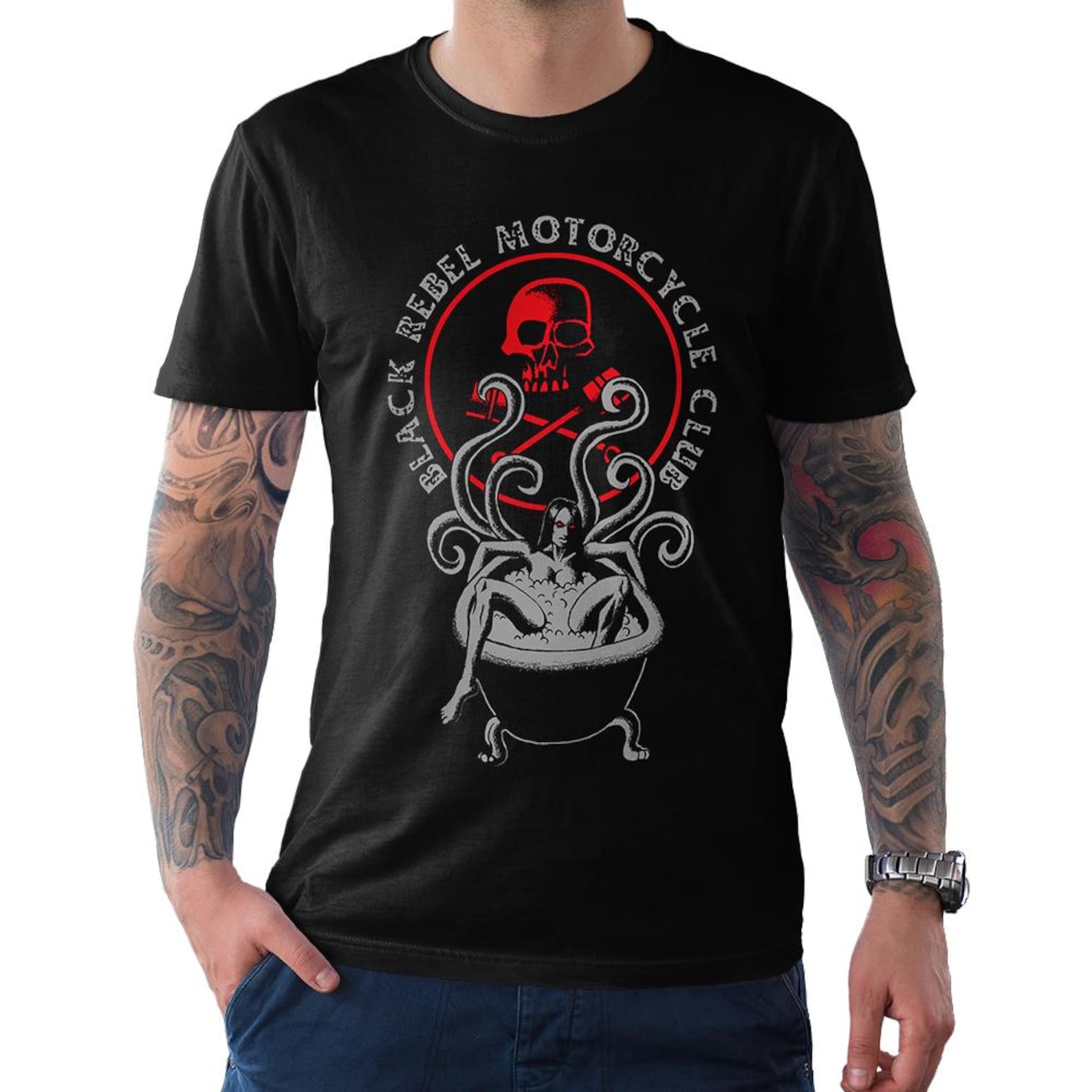 Black Rebel Motorcycle Club Art T-Shirt, Men s Women s Sizes Tee 3XL