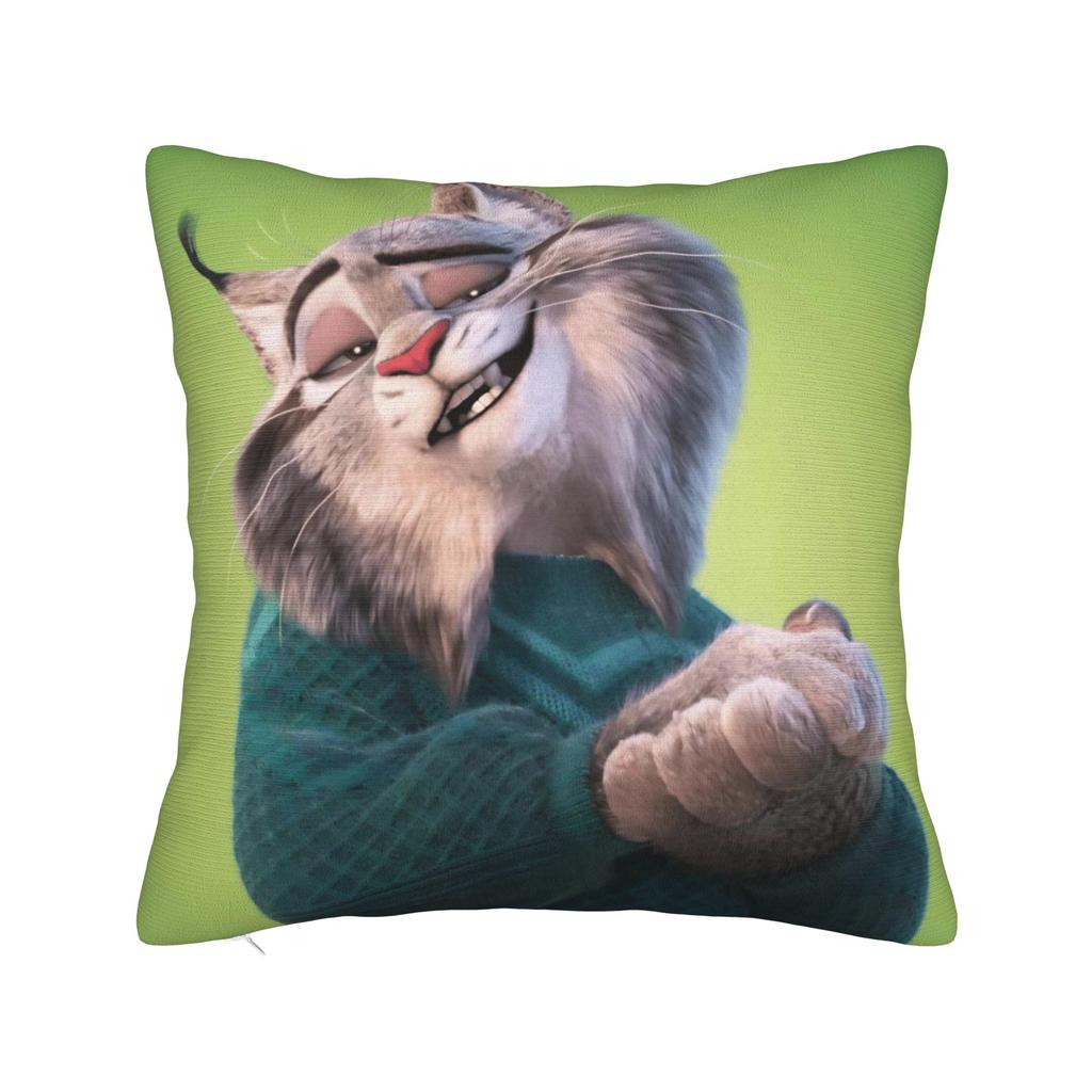 Gary Judy Nick Quadratische Kissenbezüge Zootopia Film Kissenbezüge Modischer Dekorativer Kissenbezug mit Reißverschluss für das Bett 18"