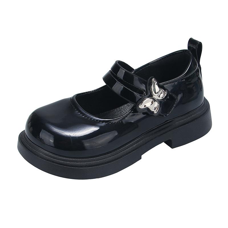 Girls Small Leather Shoes 2025 New Spring and Autumn Children's Princess Shoes Soft-soled Non-slip Single Shoes Mary Jane Butterfly Performance Shoes