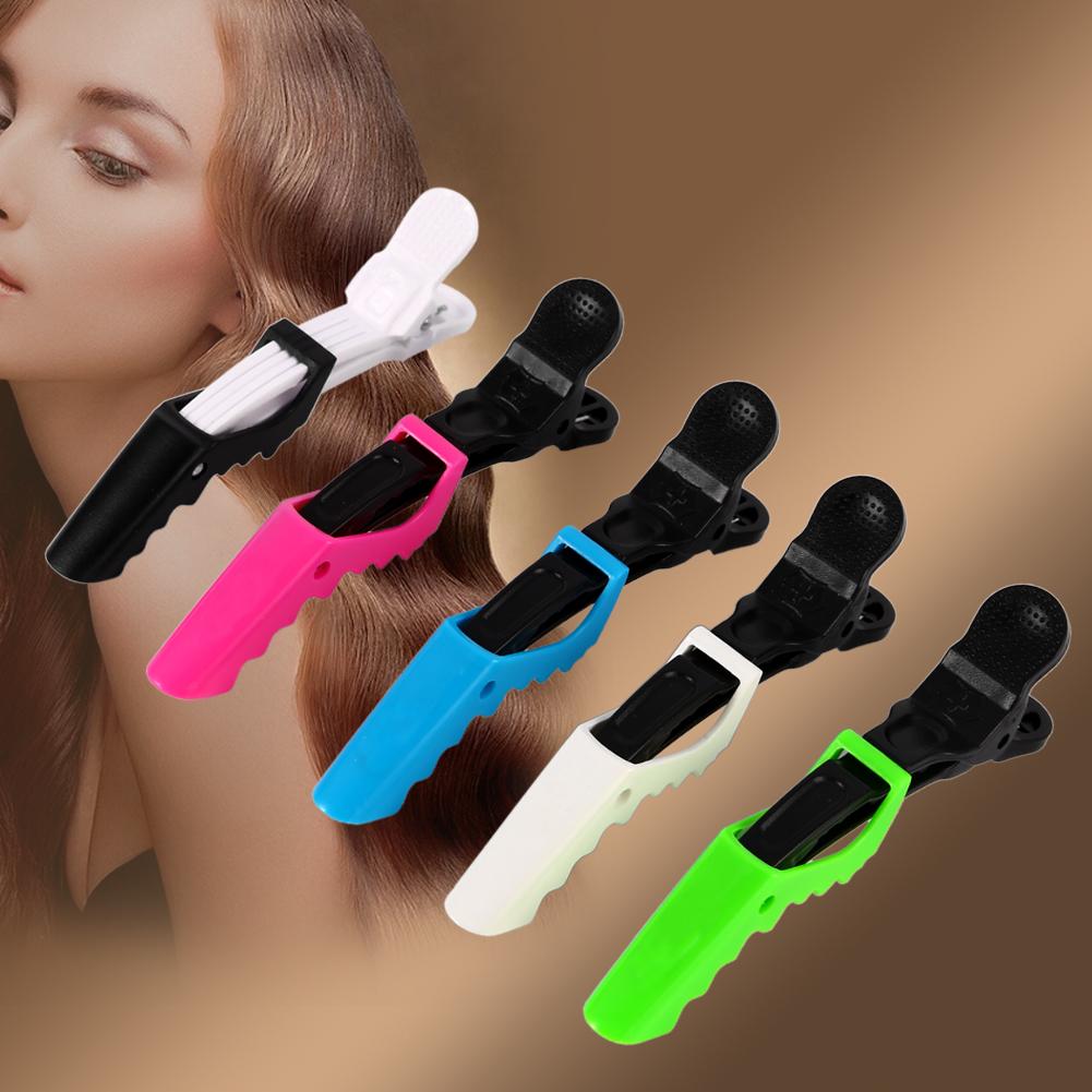 5 Colors Hairdressing Clip Clamp Plastic Hair Styling Non Slip Clips Hair Grip Accessory