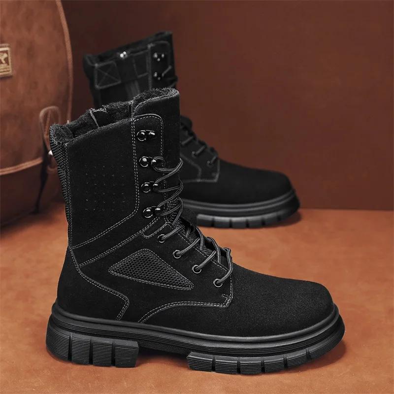 

мужские ботинки 2024 года, новые зимние тапочки, теплые мужские туфли, водонепроницаемые нескользящие плюшевые кроссовки, мужские теннисные туфли, ботинки, мужские кроссовки, зимние 45