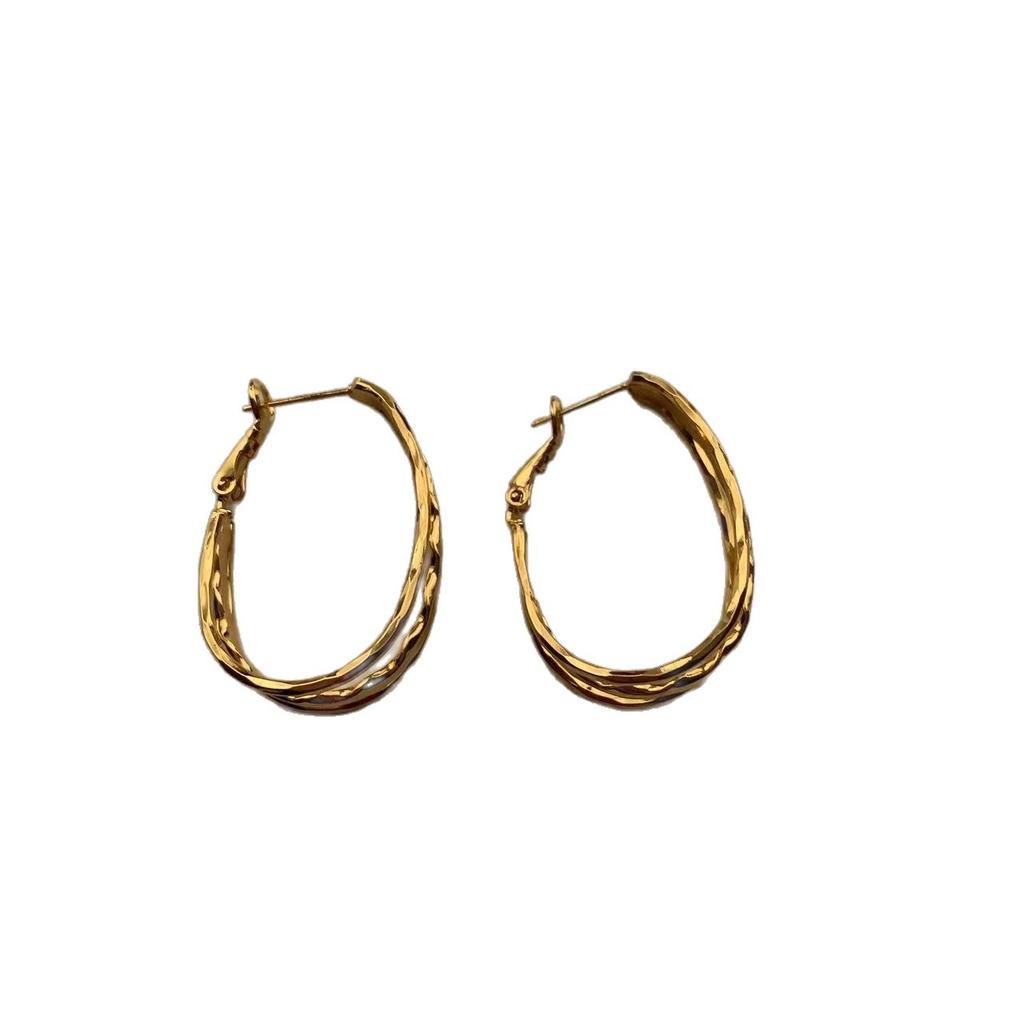 Multi-layer Elliptical Geometric Ring Earrings, Ear Buckles, Modern Minimalist Style, Light Luxury, Fashion and High-end Sense,personalized Earrings
