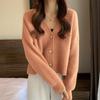 Sueeya Knit Cardigan Bolero Ribbed Long Solid Casual Top for Everyday Winter Women's Sweater, V-Neck, Sleeve, Color, Slimming, Elegant, Cute, Simple,