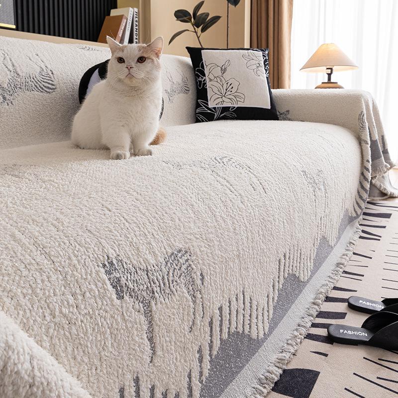 

Плед для дивана с нескользящей подкладкой, подходит для домашних животных, можно стирать в машине, подходит для одинарных, двойных, тройных, четырехместных или секционных диванов 180 * 150cm