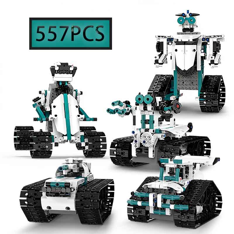 

Конструктор 557 деталей 5-в-1 Креативный Электрический RC Образовательный Универсальный Робот Модель DIY Строительные Блоки Детские Головоломки Игрушки Подарок на День Рождения