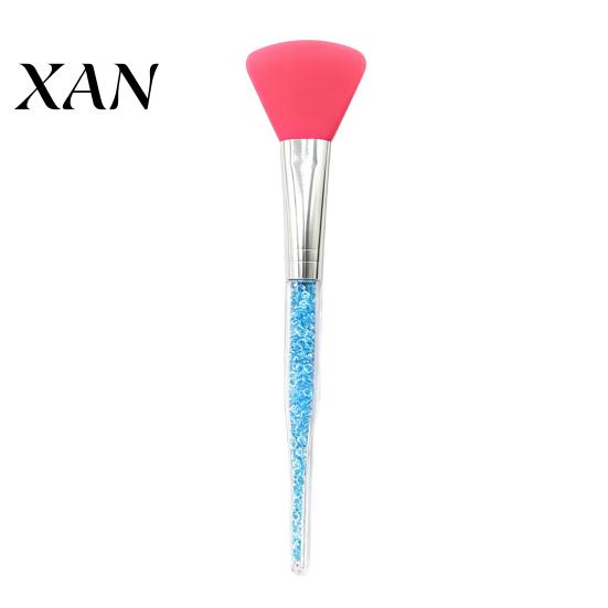 Silicone Face Brush Mask Applicator Brush, Facial Mud with Non-Slip Gentle Rhinestone Handle, Hairless Clay Tools Spreading Tool