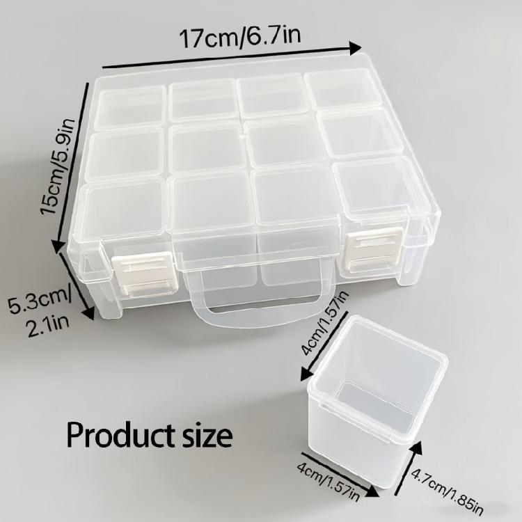 12 Compartment Clear Bead Holder Box Multifunctional Plastic Bead Organiser Container For Kids Adults Art Craft Project