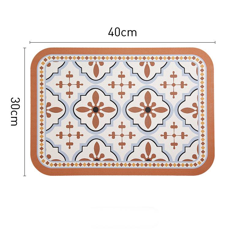 Washable Leather Placemats Wipe-Clean PVC Table Mats for Kitchen, Dining Room & Outdoor Use