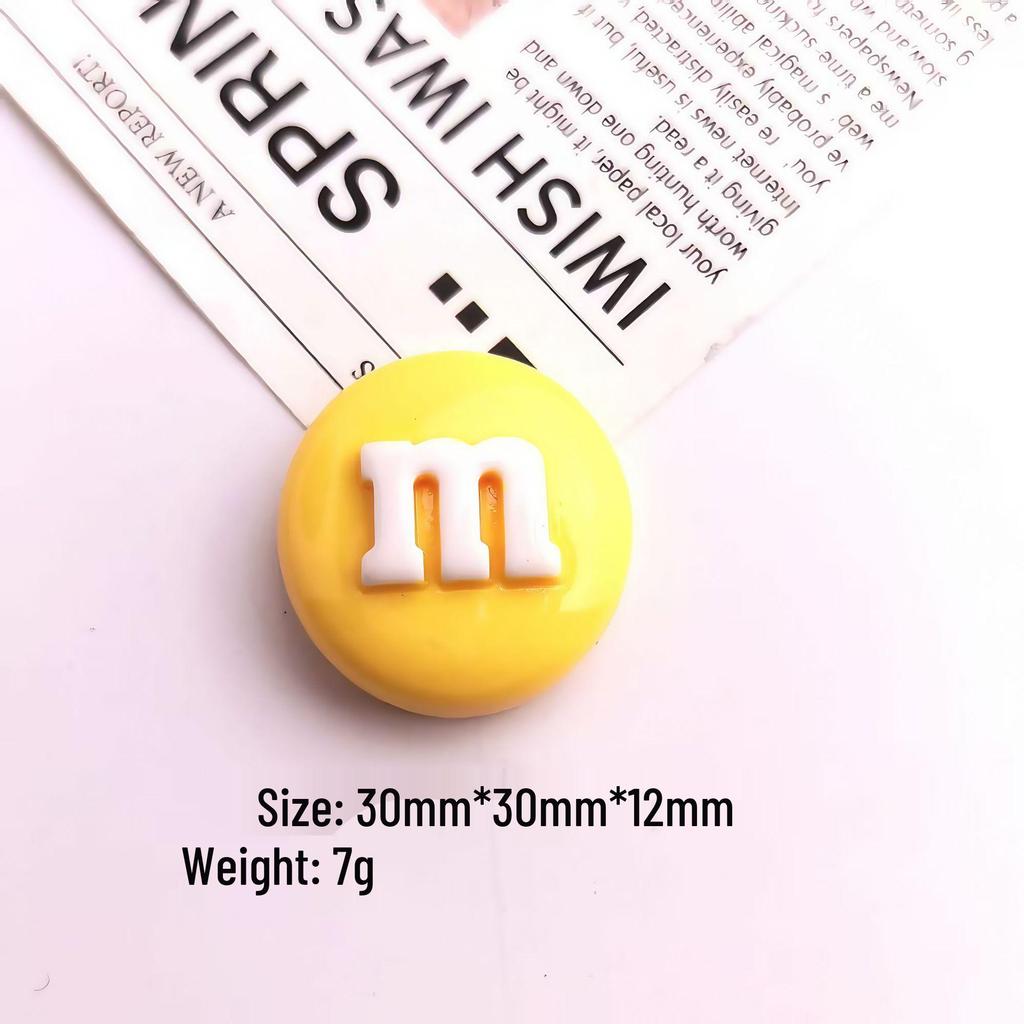 Multi-color M Bean Resin DIY Phone Case, Hair Clip & Fridge Ornaments