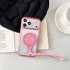 Compatible with Apple 17 Pro and Samsung S26: 360° Rotating Magnetic Stand Phone Case with Two-in-One Anti-Fall Lanyard.