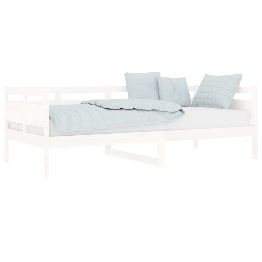 Vidaxl Daybed, White, Solid Pine Wood, 90X200 Cm
