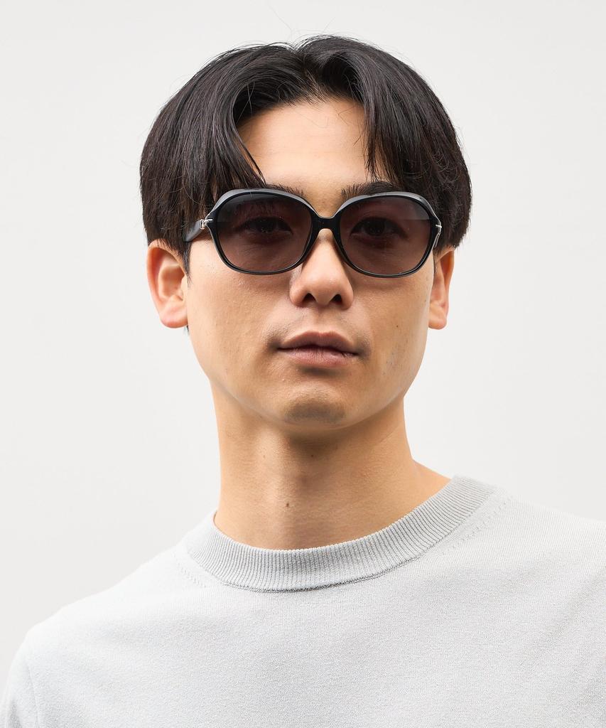 [Zoff] SUNCUTGlassesUV100% CUT Wellington-style Sunglasses (Black, ZA251G4214E1)  Rubber Temples, Anti-Slip, Colored Lenses, UV Protection, Men's &
