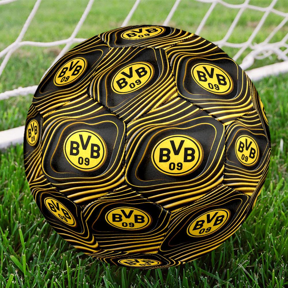 Borussia Dortmund Print Size 5 Soccer Ball, Standard Match Football for Sports Game and Team Practice, Ideal Gift for Soccer Fans