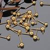 20pcs 100pcs Stainless Steel Round Ball Ear Post Studs Ear Backs with Open Rings Stud Earrings Base DIY Jewelry Making Wholesale