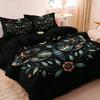 3Pcs Vibrant Butterfly & Floral Design,Moth And Stars, Moon Print Bedding Duvet Cover Set,Home Bedroom Hotel