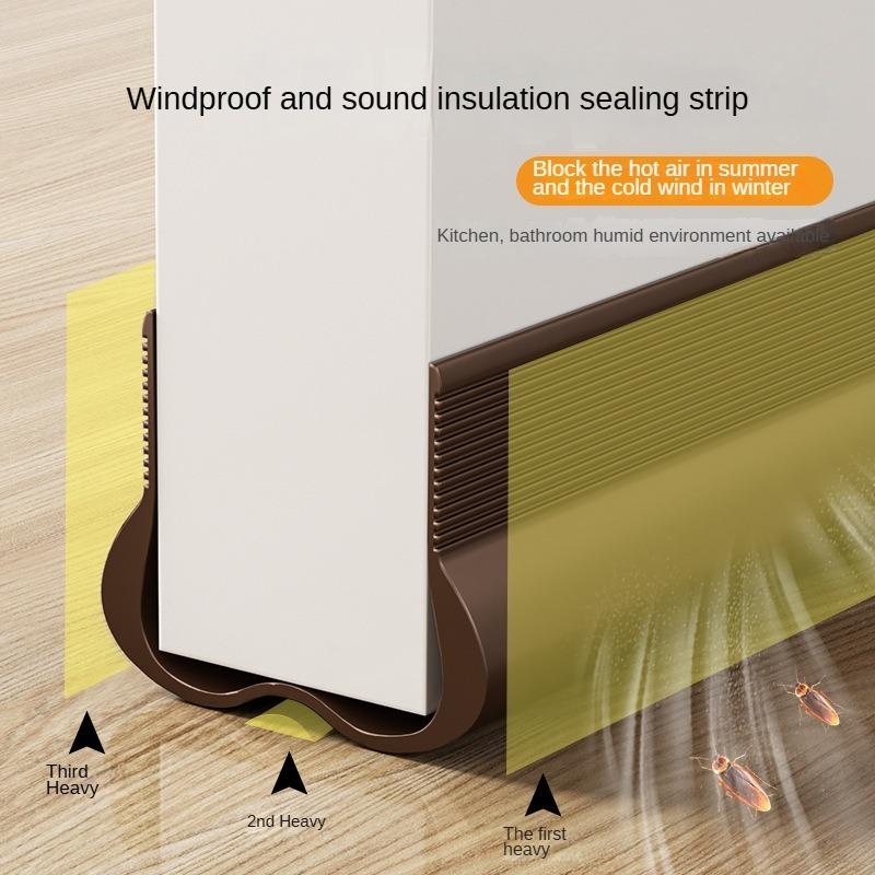 1PC Hot PVC Flexible Door Bottom Soundproof Board Under Door Draft Stopper Sealing Strip SoundProof Weatherstrip Draft Guard
