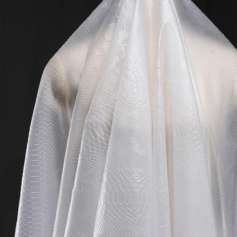 130*50Cm Transparent Tpu Fabric Snake Skin Waterproof Film Creative Clothing Bag Wholesale Cloth DIY Sewing Craft Dress Supplies