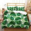 Fresh Green Leaf Minimalist Printed Quilt Cover Pillow Cover Queen Bedding Set Bedding Set Luxury Customized Bedding Set