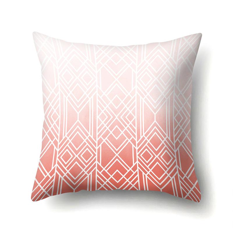 Polyester Pillow Case Decorative Geometric Home Printed Pillow Case Waist Cushion Cover Car Cushion Head Cushion Cover