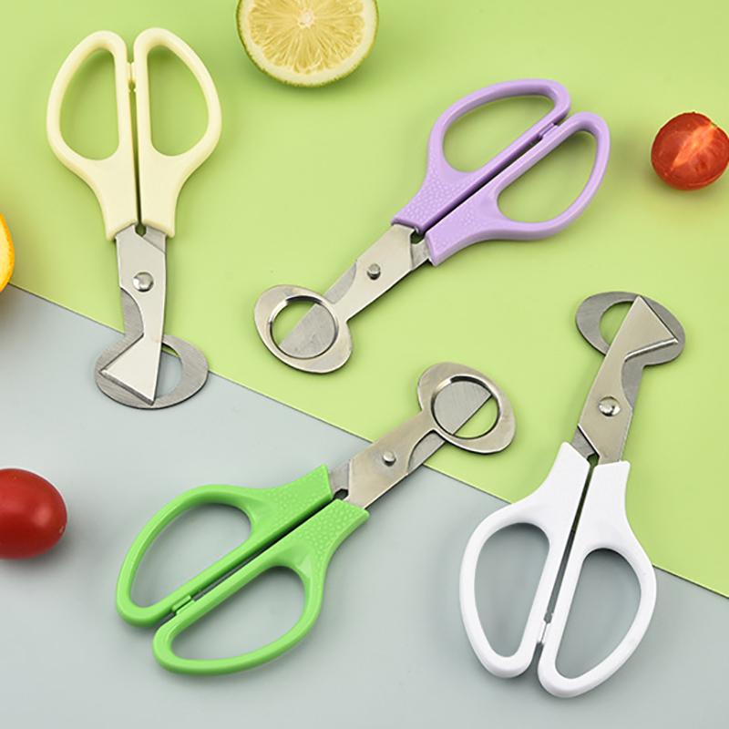 1Pc Quail Egg Shell Scissors Rust Resistant Durable Cigar Cutters Multifunction Kitchen Tools Stainless Steel Egg Scissors