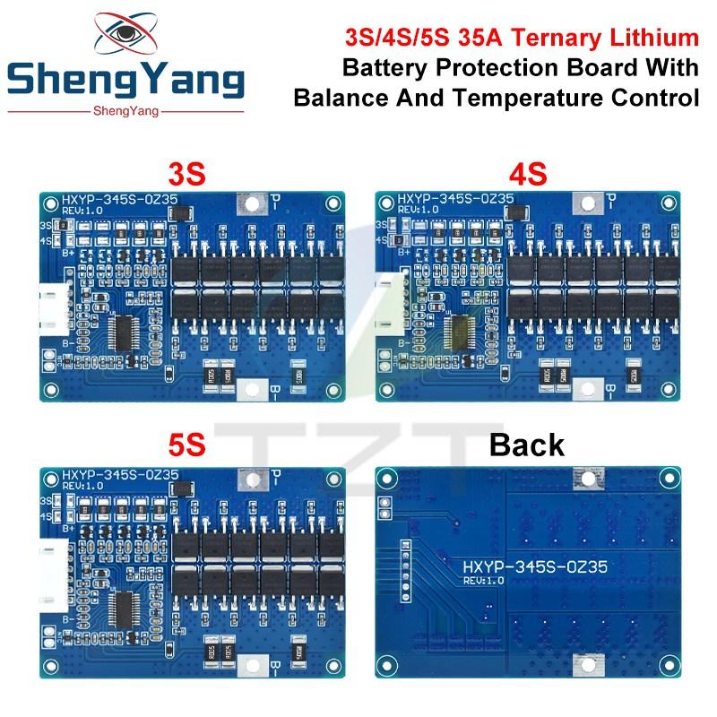 3S 4S 5S 35A 60A 12,6V 14,8V 21V BMS Lithium-Akku Lade-Schutzplatine NTC-Widerstände Mit Balance-Temperaturregelung
