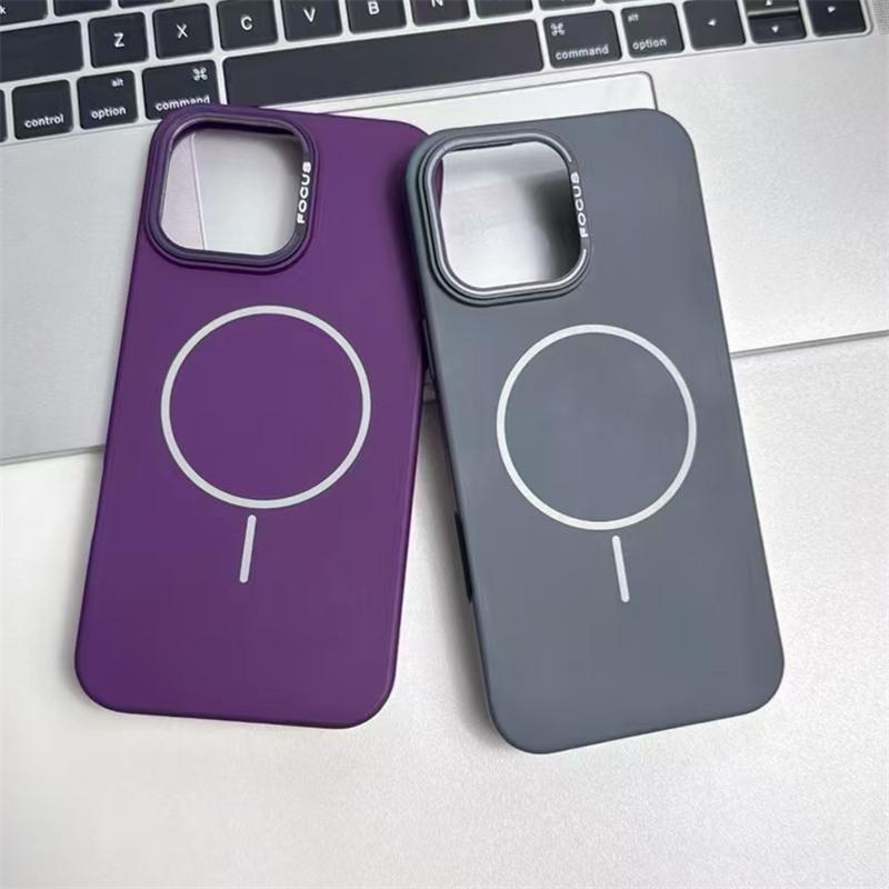 Luxury Matte PC Hard Ultra-thin Phone Case For iPhone 16 15 14 Plus 13 12 11 Pro Max Magnetic For Magsafe Wireless Charge Cover