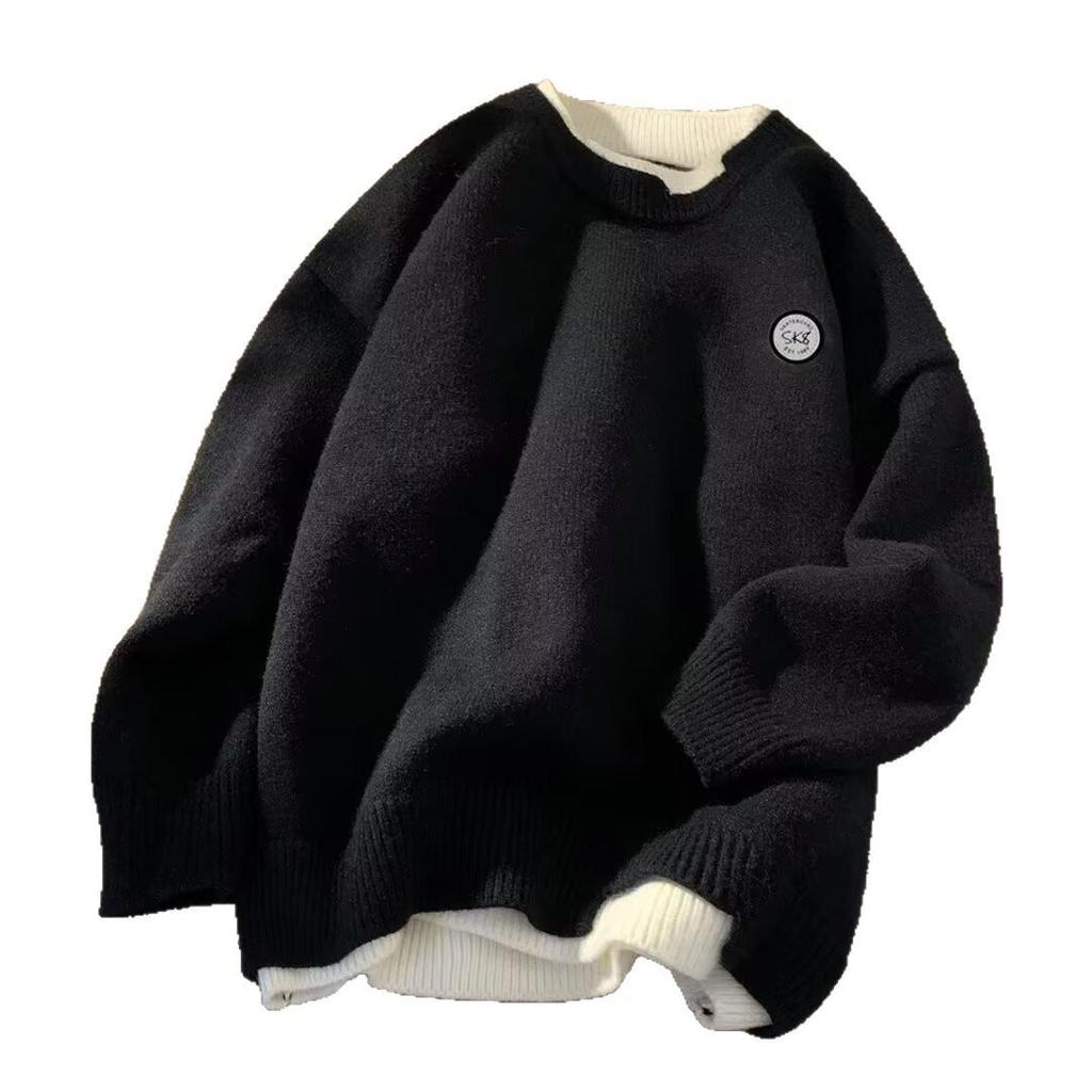 Harajuku Trendy Men's Japanese-Style Faux Fur Sweater