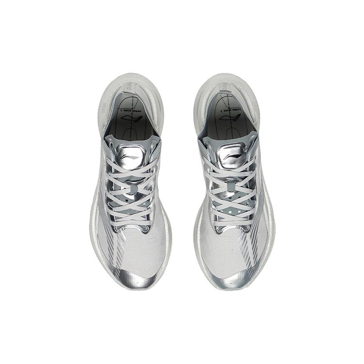 Li Ning Shadow 1.0 Fabric Cushioning Slip Resistant Abrasion Resistant Breathable Low top Running Shoes Men's Silver ARRS001-7